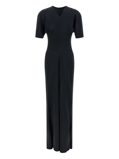 Victoria Beckham Gathered-waist Maxi Dress In Black