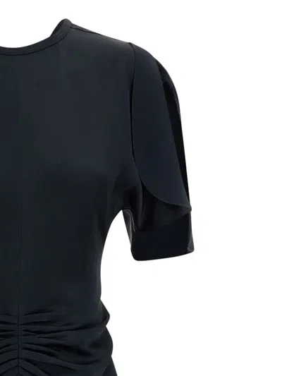 Victoria Beckham Gathered-waist Maxi Dress In Black