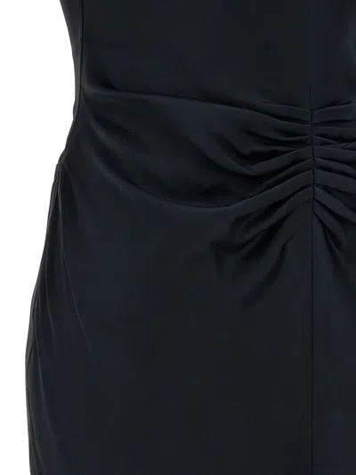 Victoria Beckham Gathered-waist Maxi Dress In Black