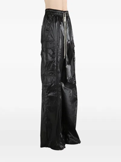 Rick Owens Drawstring Cargo Pants In Black