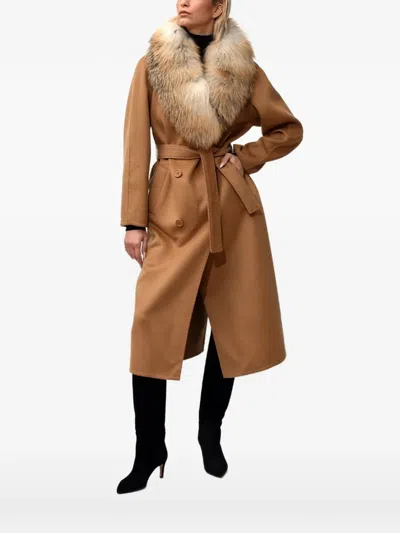 皮草领束腰夹克