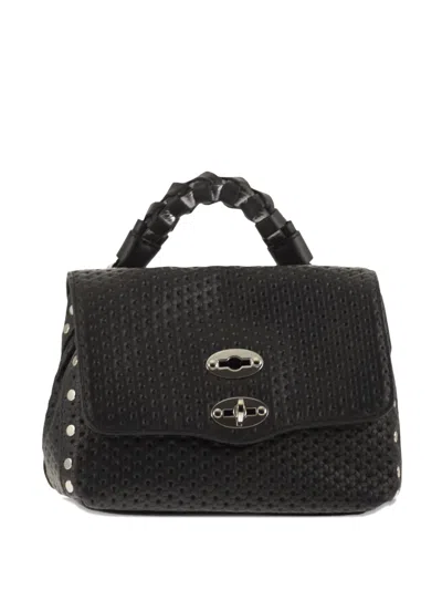 Zanellato Baby Postina® Venissa Woven Studded Tote Bag In Black