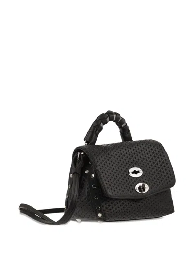 Zanellato Baby Postina® Venissa Woven Studded Tote Bag In Black