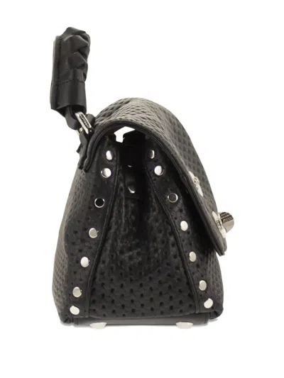 Zanellato Baby Postina® Venissa Woven Studded Tote Bag In Black