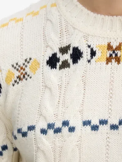 Benetton Cable-knit Pattern Sweater In Neutral