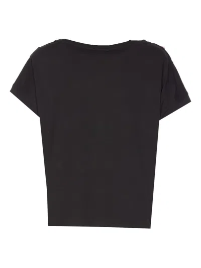 Liu •jo Printed Shoulder-button T-shirt In Multi