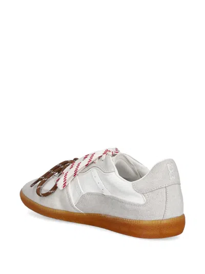 Nokwol August Two-tone Lace-up Sneakers In White