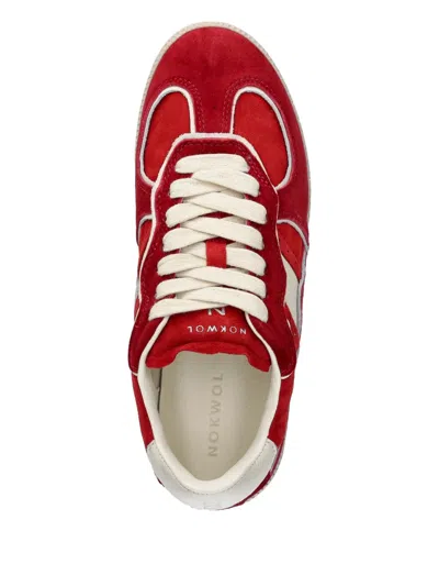 Nokwol August Suede Panel Trainers In Red