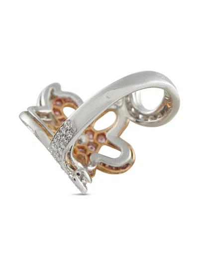 Pre-owned Van Cleef & Arpels 18k White Gold Diamond Ring In Silver