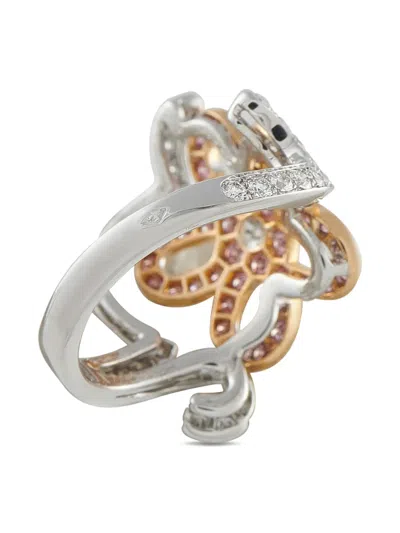 Pre-owned Van Cleef & Arpels 18k White Gold Diamond Ring In Silver