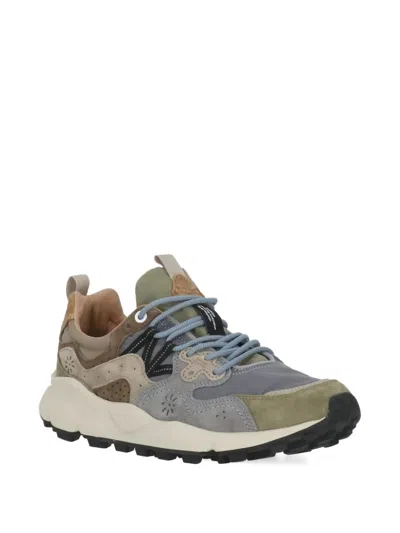 Flower Mountain Leather Panelled Low-top Sneakers In Multi