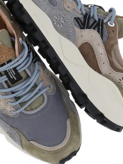 Flower Mountain Leather Panelled Low-top Sneakers In Multi