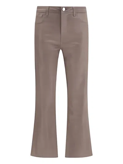 L'agence Kendra Mock Pocket Flared Trousers In Brown