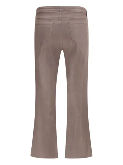 L'agence Kendra Mock Pocket Flared Trousers In Brown