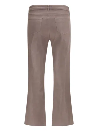 L'agence Kendra Mock Pocket Flared Trousers In Brown