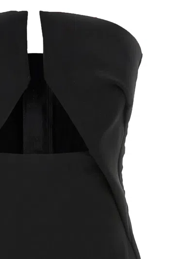 Rick Owens Prong Cut-out Gown In Black
