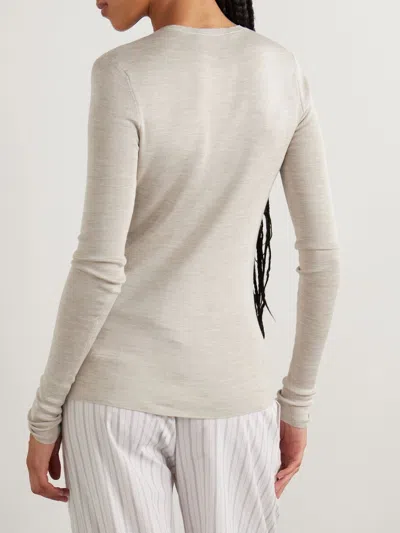 The Row Josette Brown Cardigan In Neutral