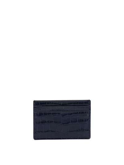 Tom Ford "exotic Line" Card Holder In Blue