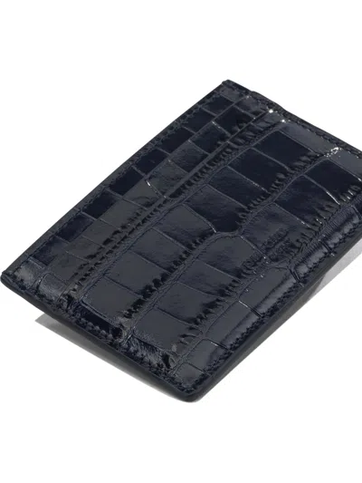 Tom Ford "exotic Line" Card Holder In Blue