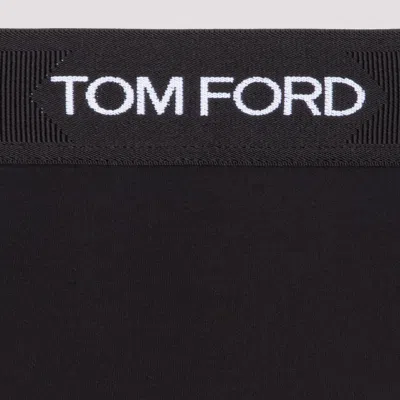 Tom Ford Black Modal Slip With Logo In Black