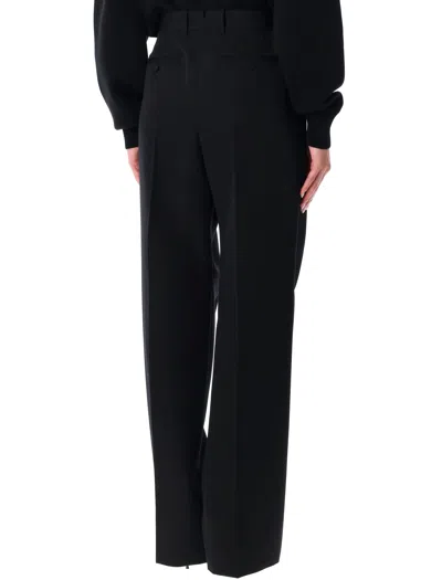 Tom Ford Tailored Wool Wide Leg Trousers In Black