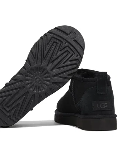 Ugg Classic Ultra Mini Suede Boots For Woman In Black
