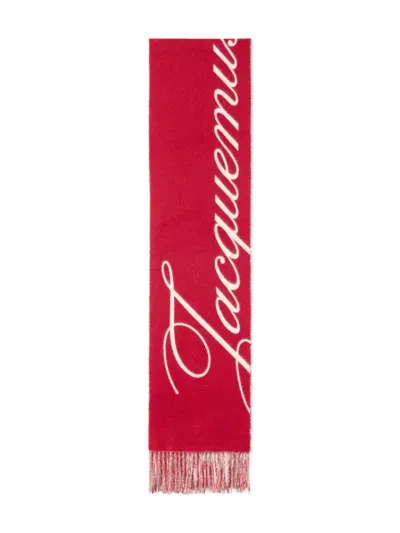 Jacquemus Atelier Fringed Scarf In Red