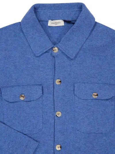 Piacenza Cashmere Chest-pockets Buttoned Shirt In Blue