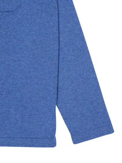 Piacenza Cashmere Chest-pockets Buttoned Shirt In Blue