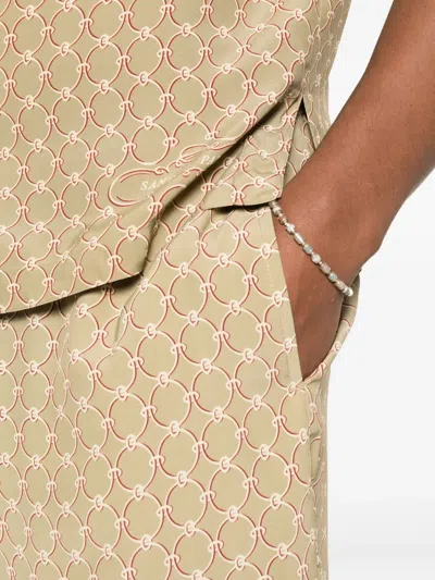 Sandro Geometric-pattern Short In Metallic