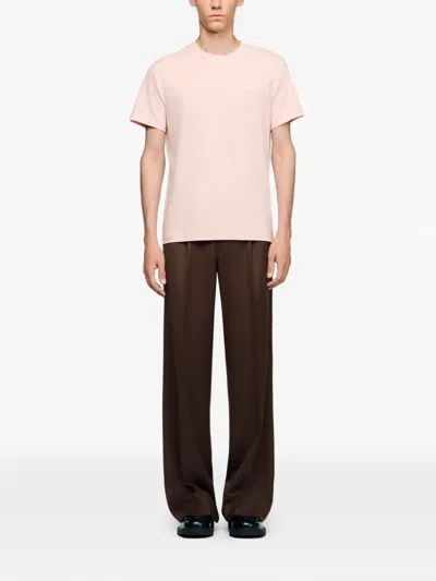 Sandro T-shirt With Heart Patch In Pink