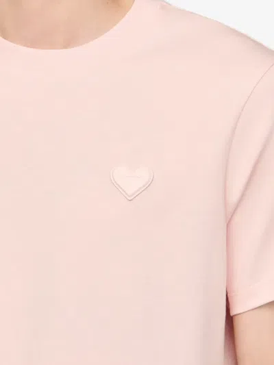 Sandro T-shirt With Heart Patch In Pink
