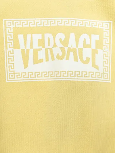 Versace Logo Sweatshirt In Yellow