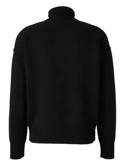 Ami Alexandre Mattiussi Ami Paris Ami De Coeur Sweater In Black