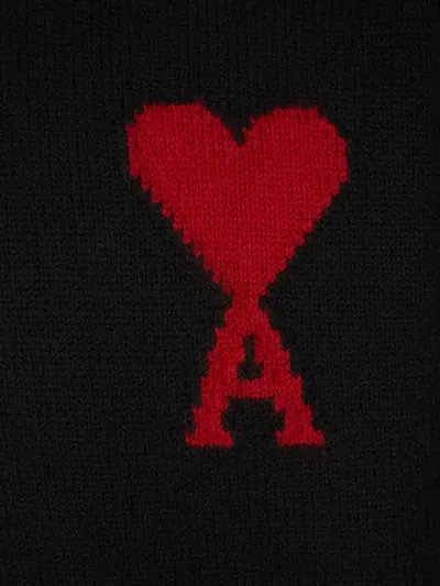 Ami Alexandre Mattiussi Ami Paris Ami De Coeur Sweater In Black