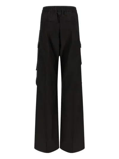 Rick Owens Cargobelas Drawstring Elasticated Trousers In Black