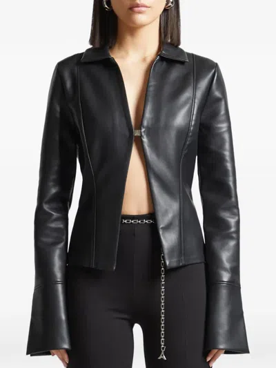 Manière De Voir Deep-sleeve Collar Shirt In Black