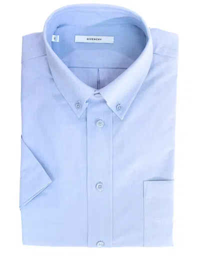 Givenchy Pocket Buttoned Shirt In Blue