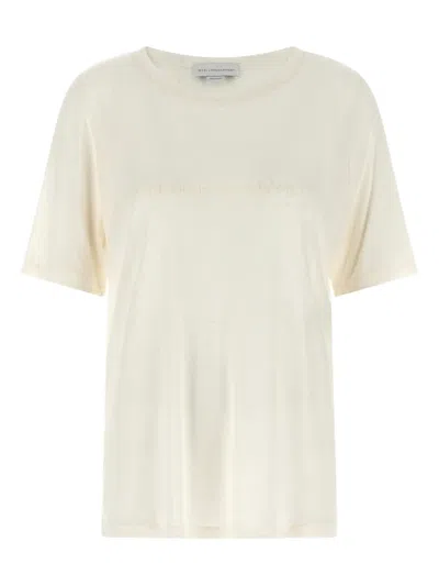Stella Mccartney Beads Embroidery T-shirt White In Neutral