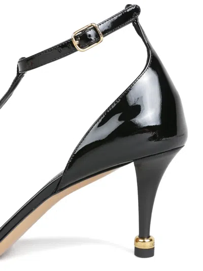 Chloé 70mm Cleia Studded Patent Leather Pumps In Black