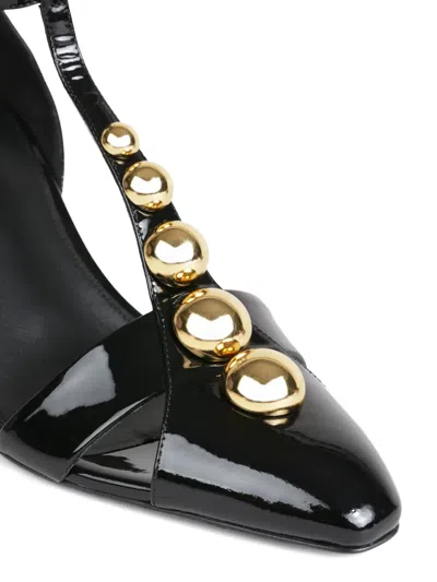Chloé 70mm Cleia Studded Patent Leather Pumps In Black