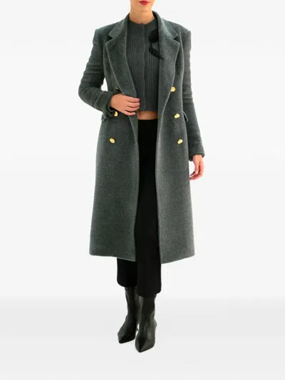 Tagliatore Double-breasted Button Coat In Green