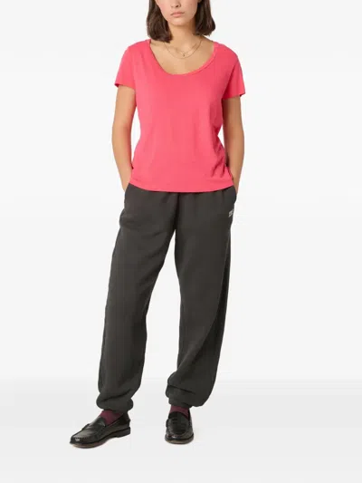 American Vintage Short-sleeve U-neck T-shirt In Pink