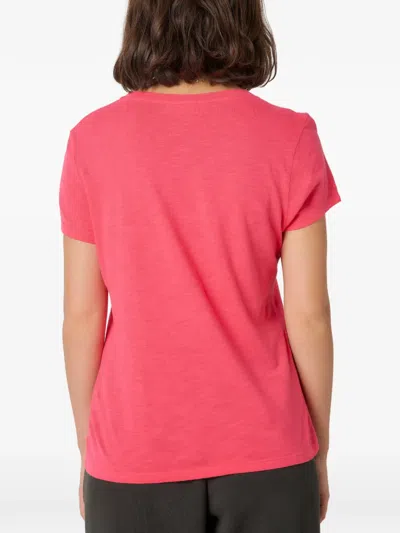 American Vintage Short-sleeve U-neck T-shirt In Pink
