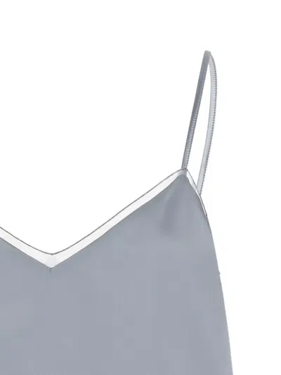 Fabiana Filippi Lingerie Top Tops Light Blue In Gray