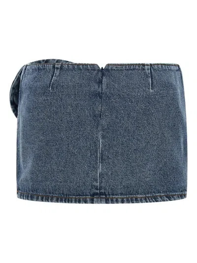 垂坠花卉迷你半身裙