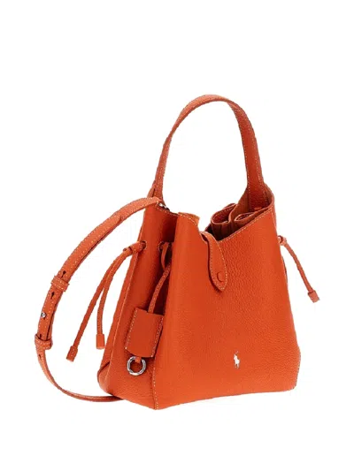 Polo Ralph Lauren Small Polo Play Shoulder Bag In Orange