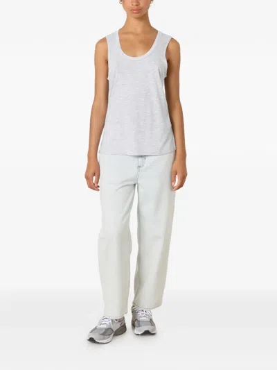 American Vintage Jacksonville Scoop-neck Tank Top In Gray