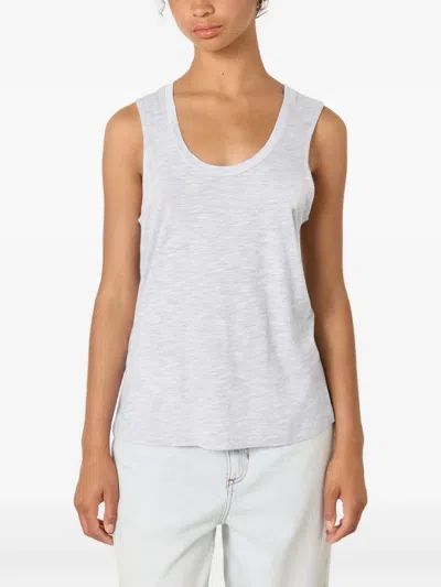 American Vintage Jacksonville Scoop-neck Tank Top In Gray