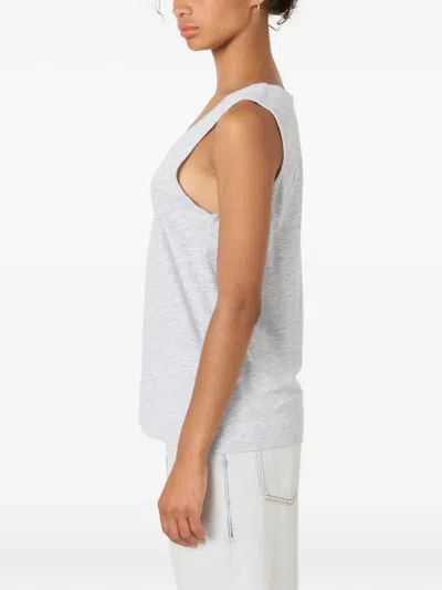American Vintage Jacksonville Scoop-neck Tank Top In Gray